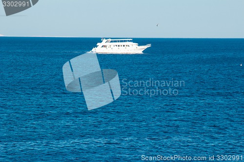 Image of Yacht in the Red Sea hot, sunny day