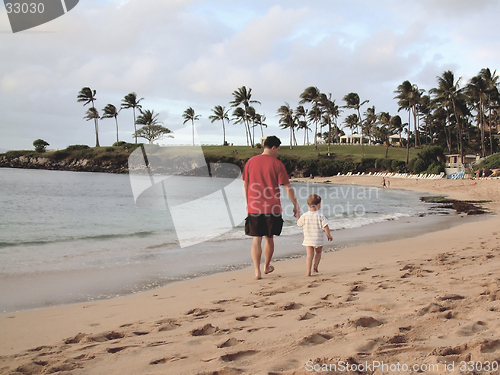 Image of Father and Son at Sunset