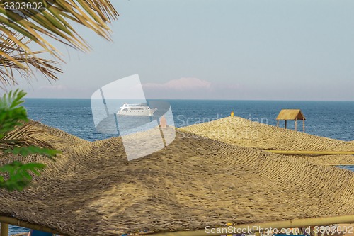 Image of Yacht in the Red Sea hot, sunny day