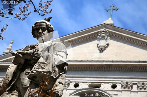 Image of Statue Pietro Metastasio in Rome, Italy