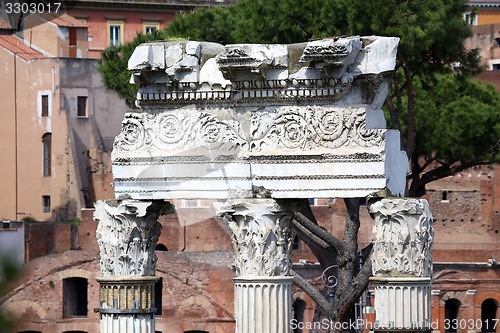 Image of The Roman Forum ruins in Rome, Italy