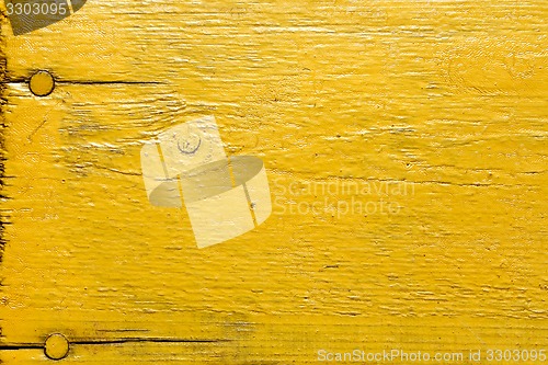 Image of Painted yellow wooden desk