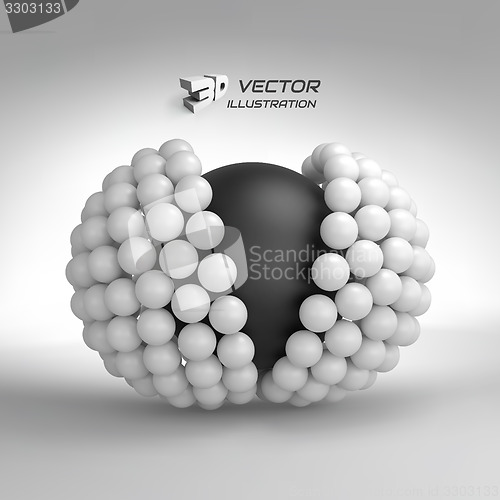 Image of 3d vector illustration. Concept for science and technology.