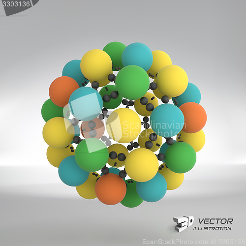 Image of Sphere. 3d vector template. Abstract illustration. 