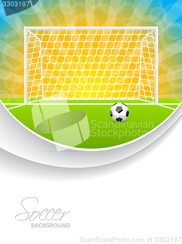 Image of Soccer brochure with ball gate and field