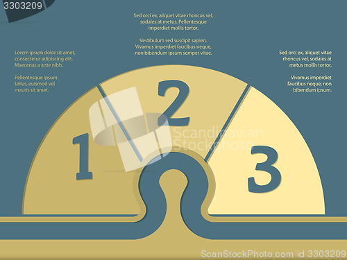 Image of Simplistic infographic with numbers and options