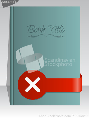 Image of Simplistic book cover design with cross mark 