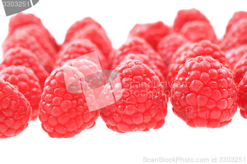 Image of raspberries isolated