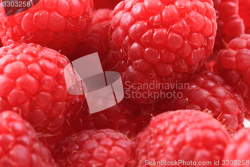Image of raspberries background