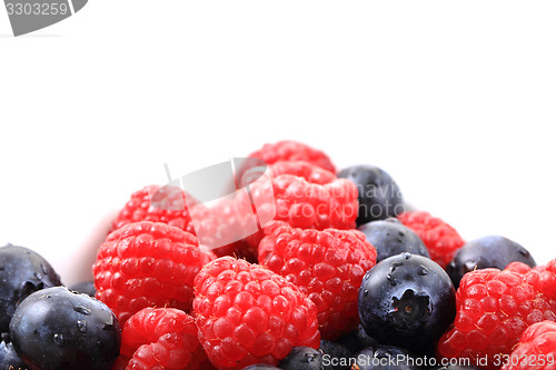 Image of blueberries ad raspberries