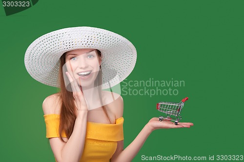 Image of Summer shopping sale concept