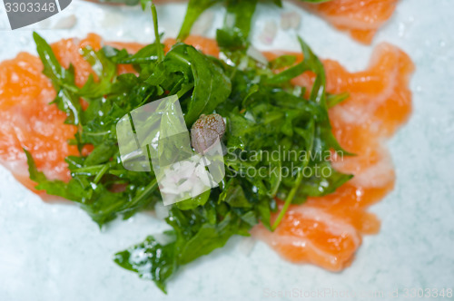 Image of fresh salmon carpaccio