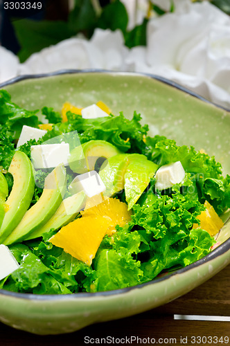 Image of fresh avocado salad 