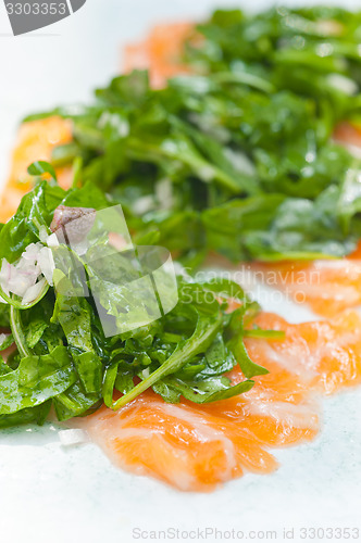 Image of fresh salmon carpaccio