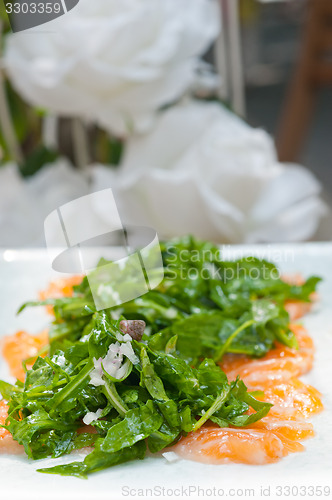 Image of fresh salmon carpaccio