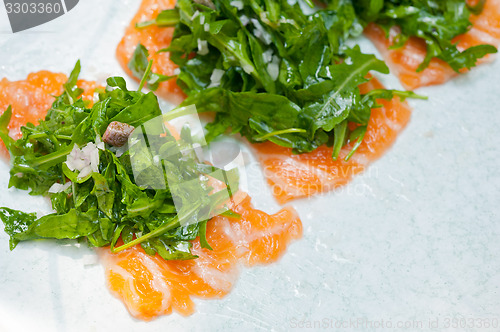 Image of fresh salmon carpaccio