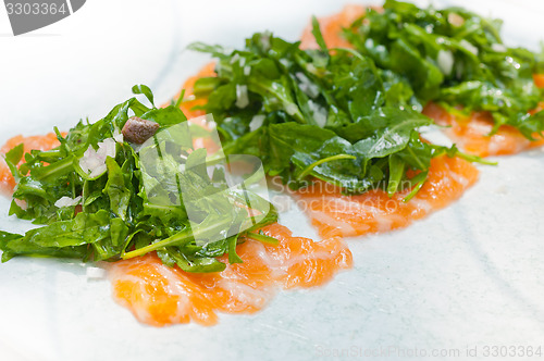 Image of fresh salmon carpaccio