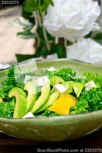 Image of fresh avocado salad 