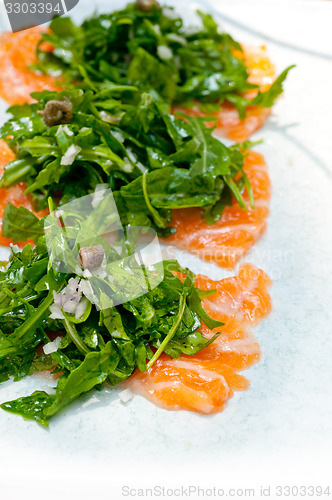 Image of fresh salmon carpaccio