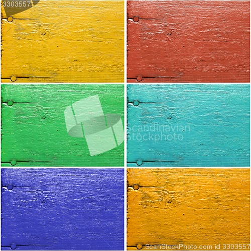 Image of Set of six painted wooden textures