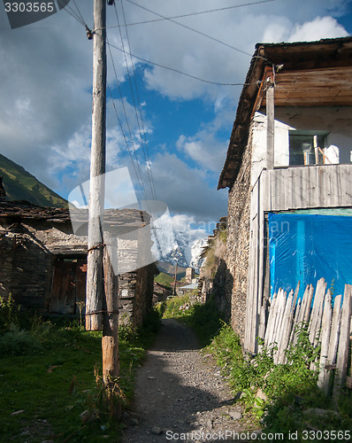 Image of Towers in mountain village