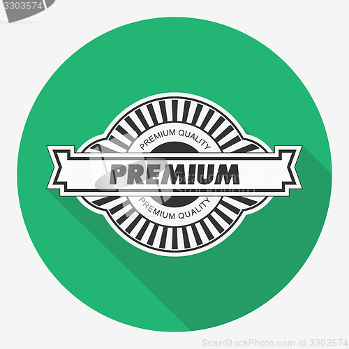 Image of Premium quality label. Vector illustration. Flat design.