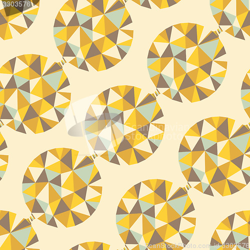 Image of Geometric seamless pattern with gems. Vector illustration.