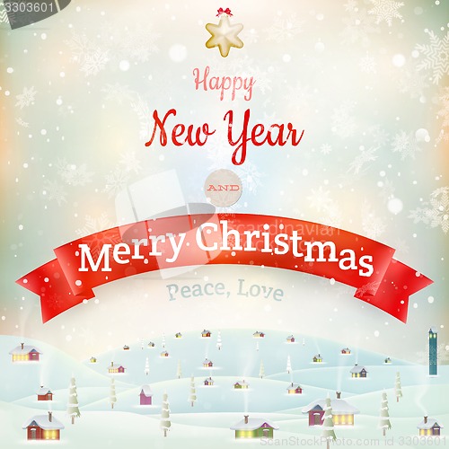 Image of Christmas landscape Poster. EPS 10