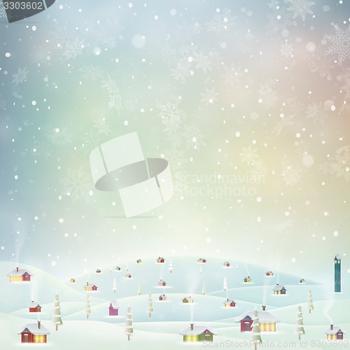 Image of Christmas landscape Poster. EPS 10