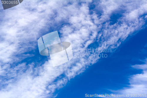 Image of Blue sky and white fluffy clouds.