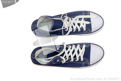 Image of Athletic shoes - men\'s sneakers on a white background.