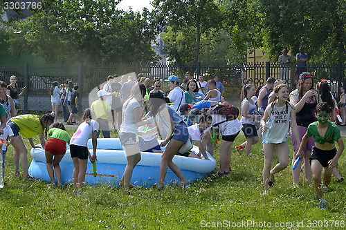 Image of "Care" for a festival of paints in Tyumen, Russia. 20.06.2015.