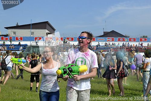 Image of "Care" for a festival of paints in Tyumen, Russia. 20.06.2015.