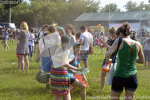 Image of "Care" for a festival of paints in Tyumen, Russia. 20.06.2015.