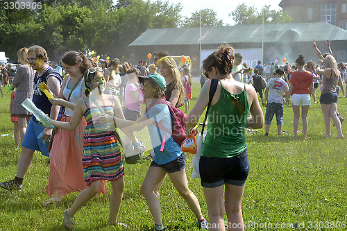 Image of "Care" for a festival of paints in Tyumen, Russia. 20.06.2015.