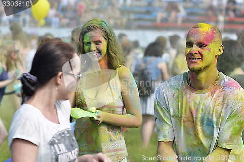 Image of "Care" for a festival of paints in Tyumen, Russia. 20.06.2015.