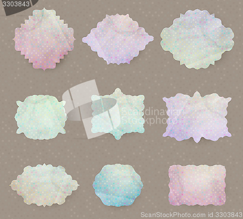 Image of Cute labels tags set. EPS 10