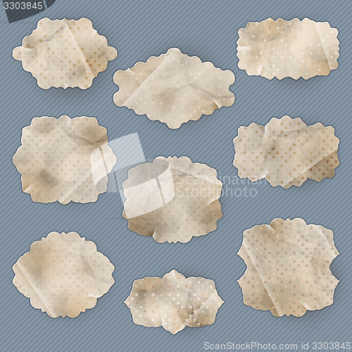Image of Vintage polka dot card Set. EPS 10