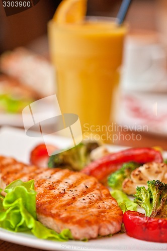 Image of salmon steak