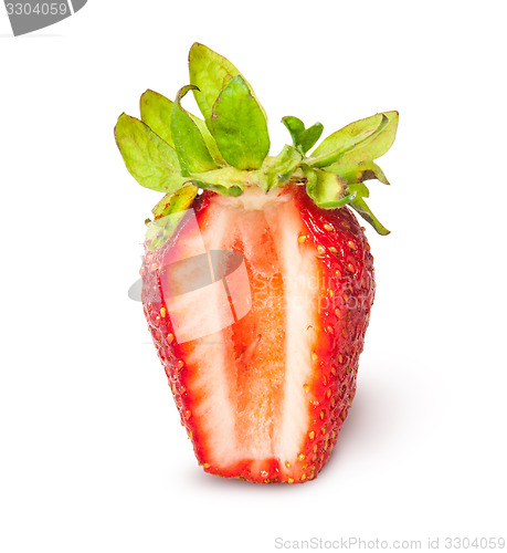 Image of Strawberry closeup cut segment