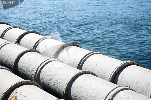Image of Pipes leading out to sea