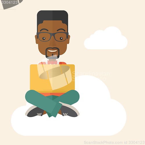 Image of Black guy reading a book