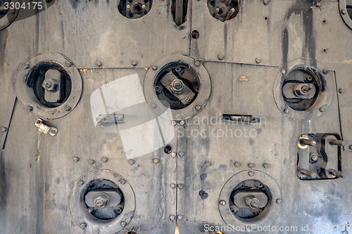 Image of Industrial worn metal closeup photo