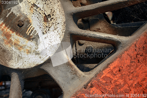 Image of Industrial worn metal closeup photo