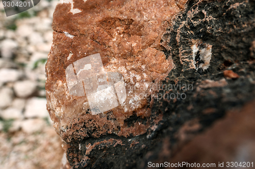 Image of Rock salt on stones 