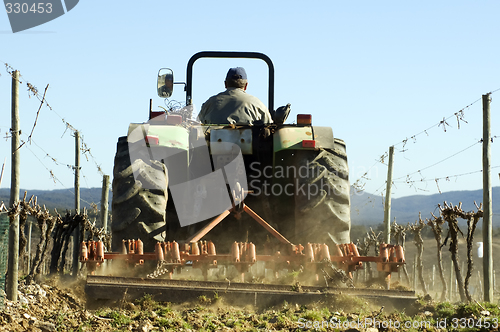 Image of  Tractor ploughing field