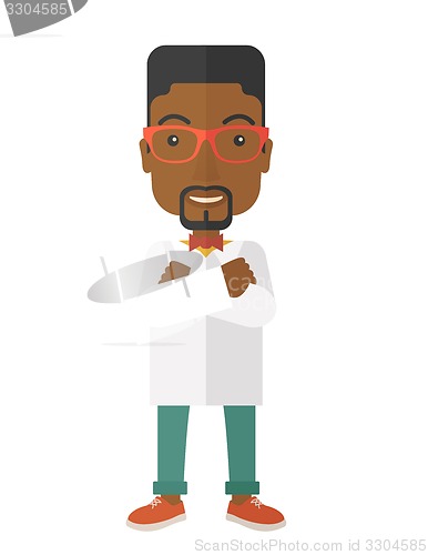 Image of Young handsome male medicine doctor assistant.