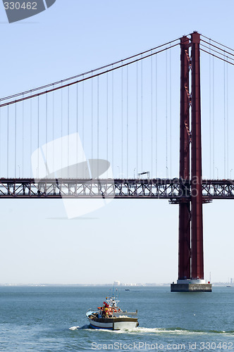 Image of 25th of April bridge in Lisbon