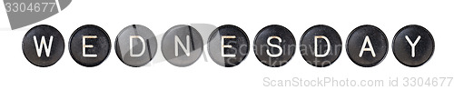 Image of Typewriter buttons, isolated - Wednesday