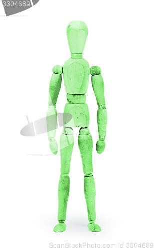 Image of Wood figure mannequin with bodypaint - Green